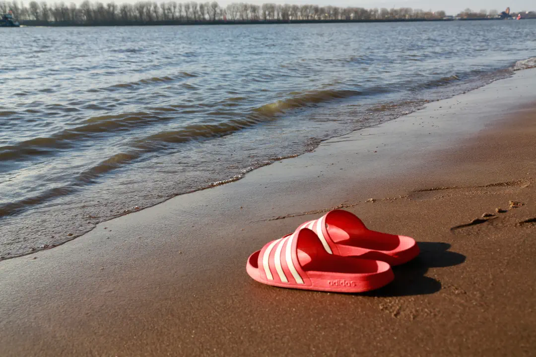 Auf den rotierenden sechs Bilder sind Impressionen vom letzten Badetag im Januar zu sehen. Auf einem Bild sind ein Paar rote Badelatschen am Elbufer zu sehen. Auf dem zweiten Bild ist auf einer Tafel die Temperaturen (Wasser: 2,8°C, Luft: 1,8°C) sowie Badepate - Agentur Mann beisst Hund bekanntgegeben. Auf zwei weiteren Bildern sind Menschen zu sehen, welche in der eisigen Elbe tummeln. Sie frieren sich entweder den Mors für ein paar Sekunden ab oder genießen das Eisbad für wenige Minuten. Ein anderes Bild zeigt zwei Plakate, die darauf hinweisen, warum die Eisbadeaktion stattfindet (Herzenwärme gegen soziale Kälte). Auf dem letzten Bild handelt es sich um ein Gruppenbild von der Eisbademeisters-Hamburg Orga-Crew und dem heutigen Badepaten der Agentur Mann beisst Hund.