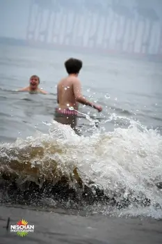 Erfrischungsbad in November.